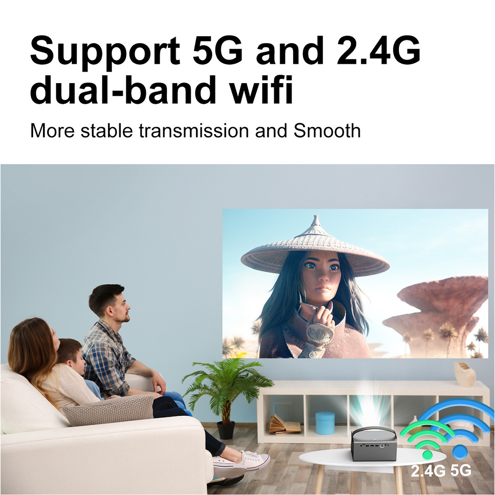 Vivicine V7 Pro Android 9.0 1080p 3D 4K Projector,15600 mAh battery