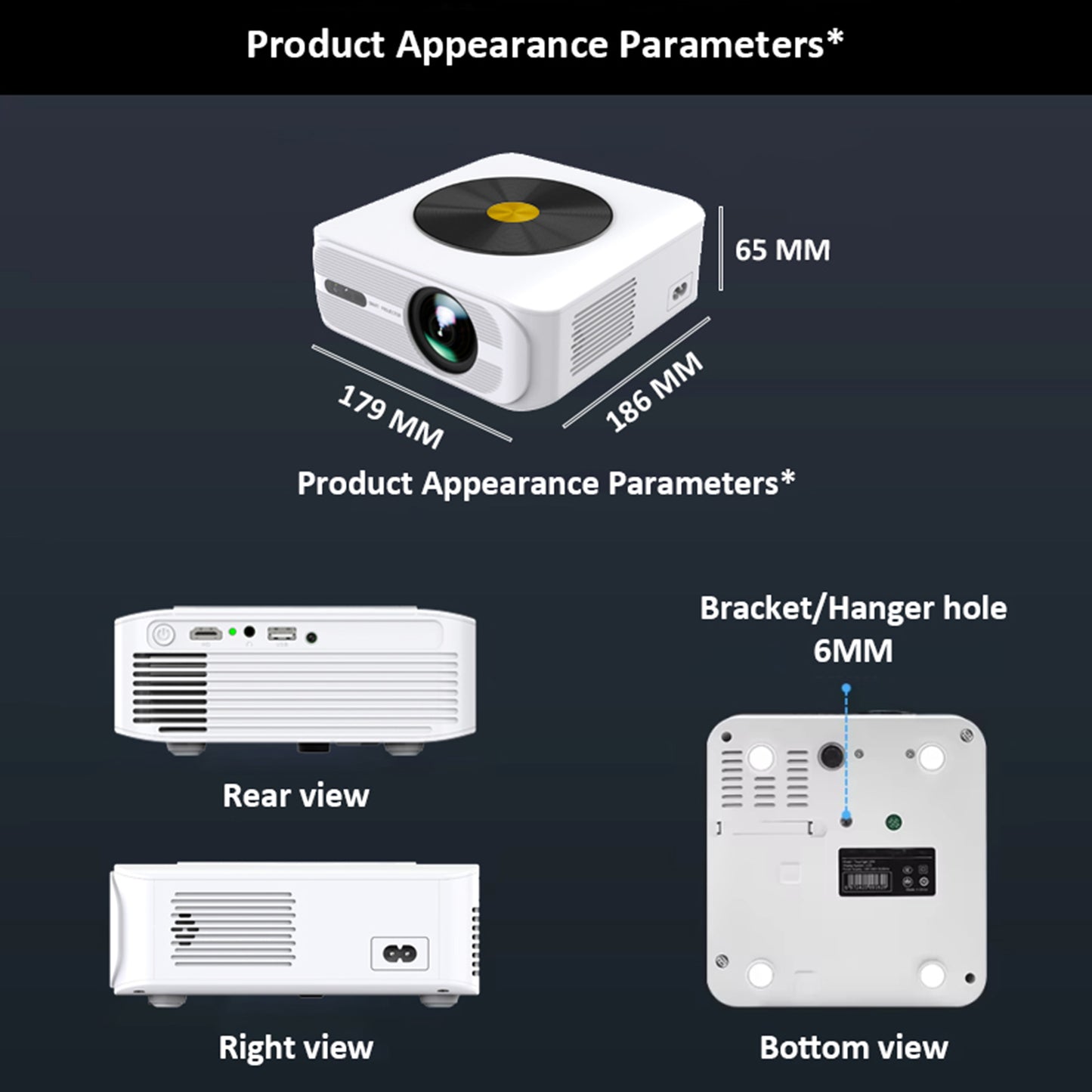 Vivicine New Android 11 1920x1080p Full HD 1080p Support 4K Home Movie Projector,Electric focus,Auto keystone