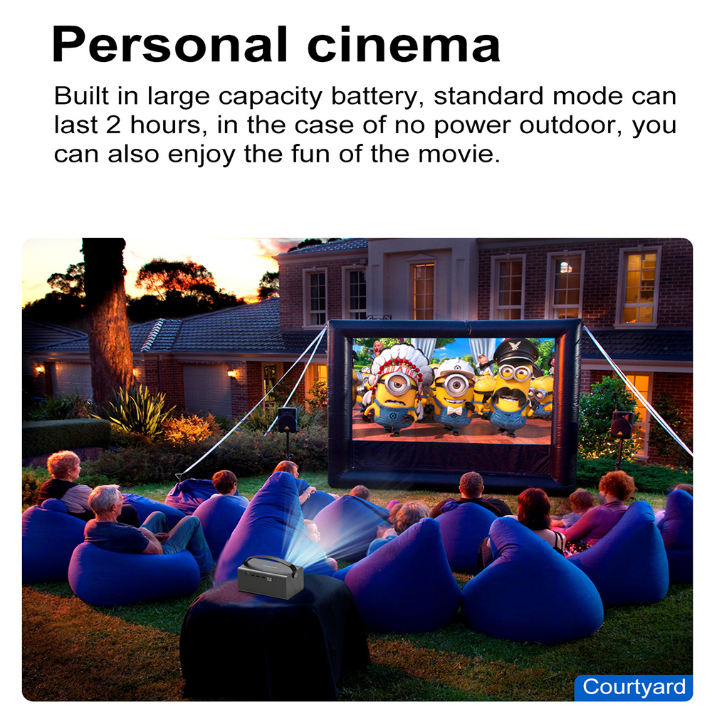 Vivicine V7 Pro Android 9.0 1080p 3D 4K Projector,15600 mAh battery