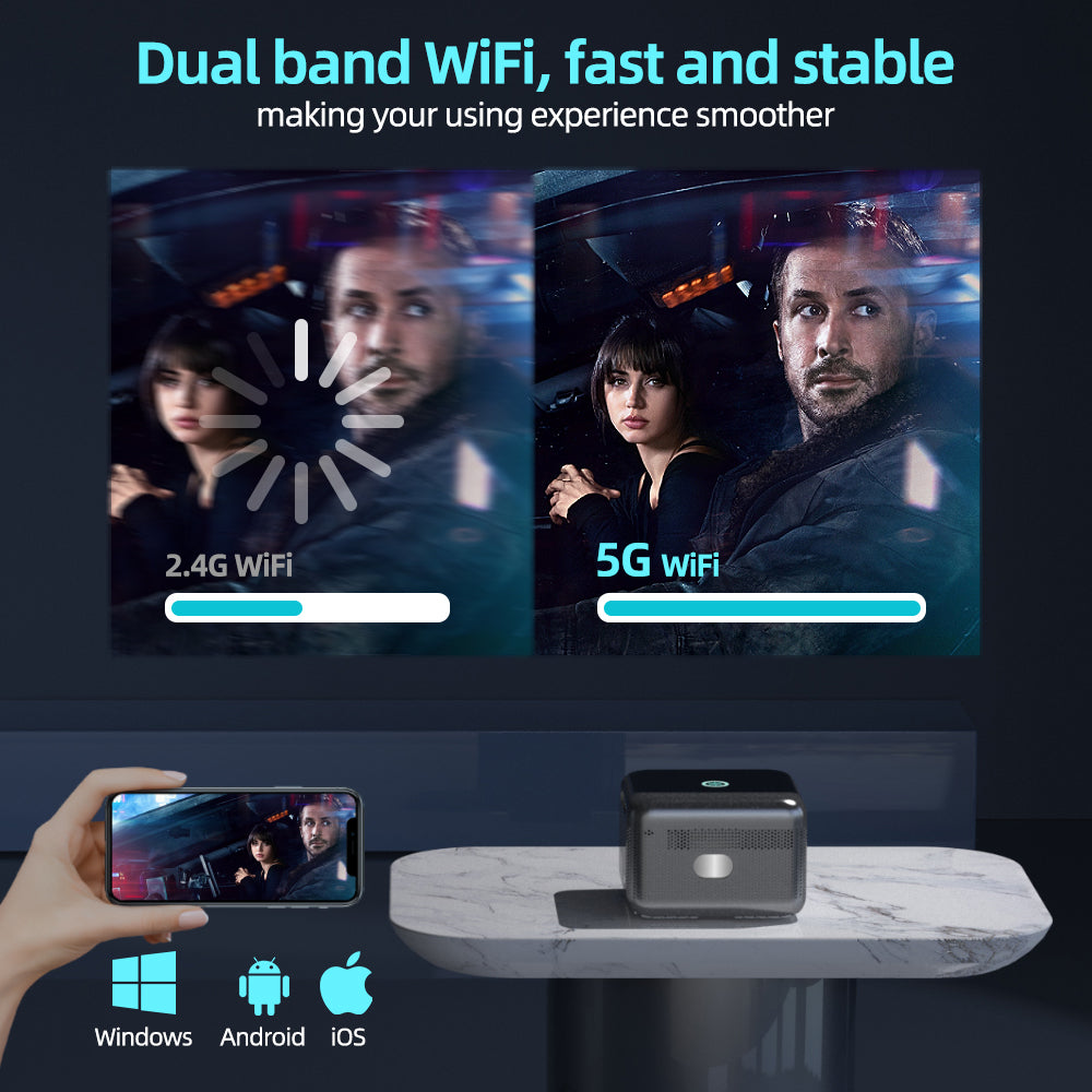 VIVICINE 1080p Full HD Projector 4K Support Auto Focus Auto Keystone