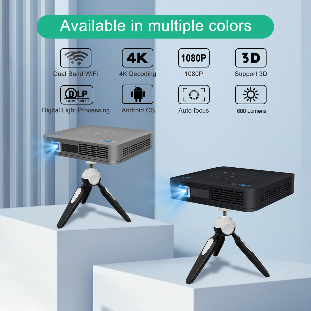 VIVICINE P15 Pro Full HD 1080P Projector 4K DLP Android 9.0 3D 4K Supported Smart Home Theater Projector