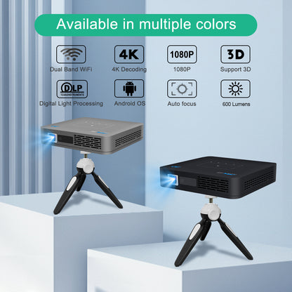 VIVICINE P15 Pro Full HD 1080P Projector 4K DLP Android 9.0 3D 4K Supported Smart Home Theater Projector