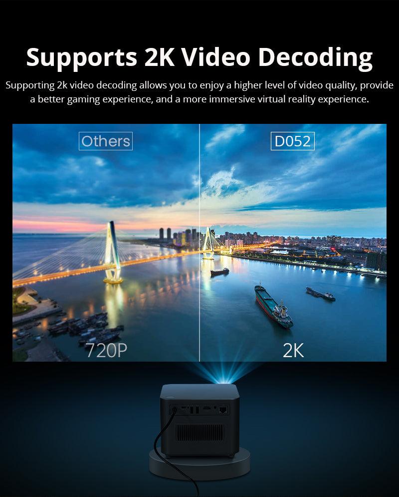 Vivicine D052 7000 Lumens 1920x1080 Smart Android 9.0 1080p Home Theater Projector