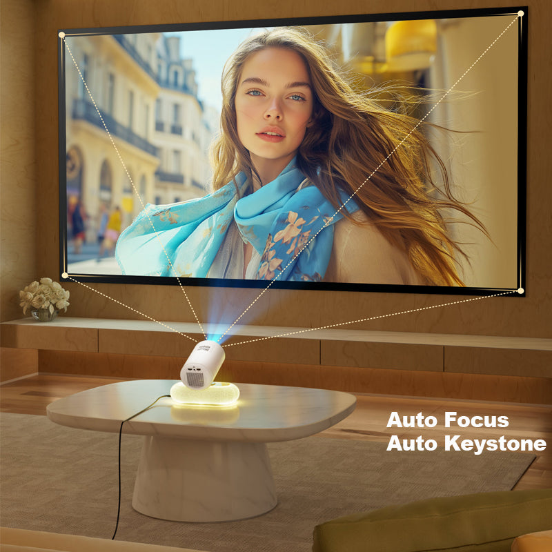Vivicine Latest Smart Android 13 1920x1080p Full HD 1080p Home Theater Projector,Auto focus,Auto keystone