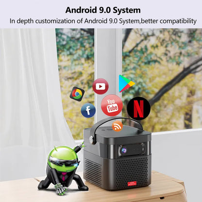 Projecteur Vivicine M2 Android 9.0 1080p 3D 4K, batterie 15600mAh intégrée