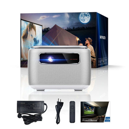 Projecteur 3D portable Vivicine V8 Pro DLP 1080P, mini projecteur vidéo portable WiFi 1080P pour cinéma maison avec batterie