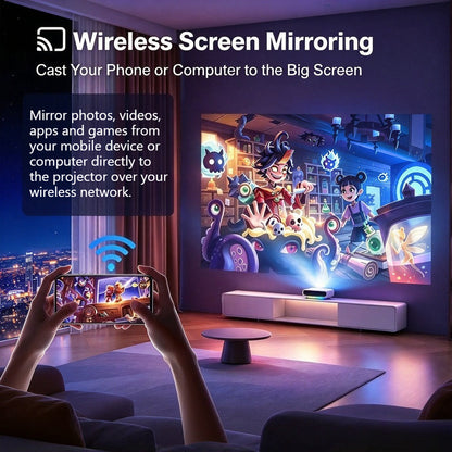 S2U Ultra Short Throw Triple Laser Projector, 1080p, 1000 ANSI Lumens