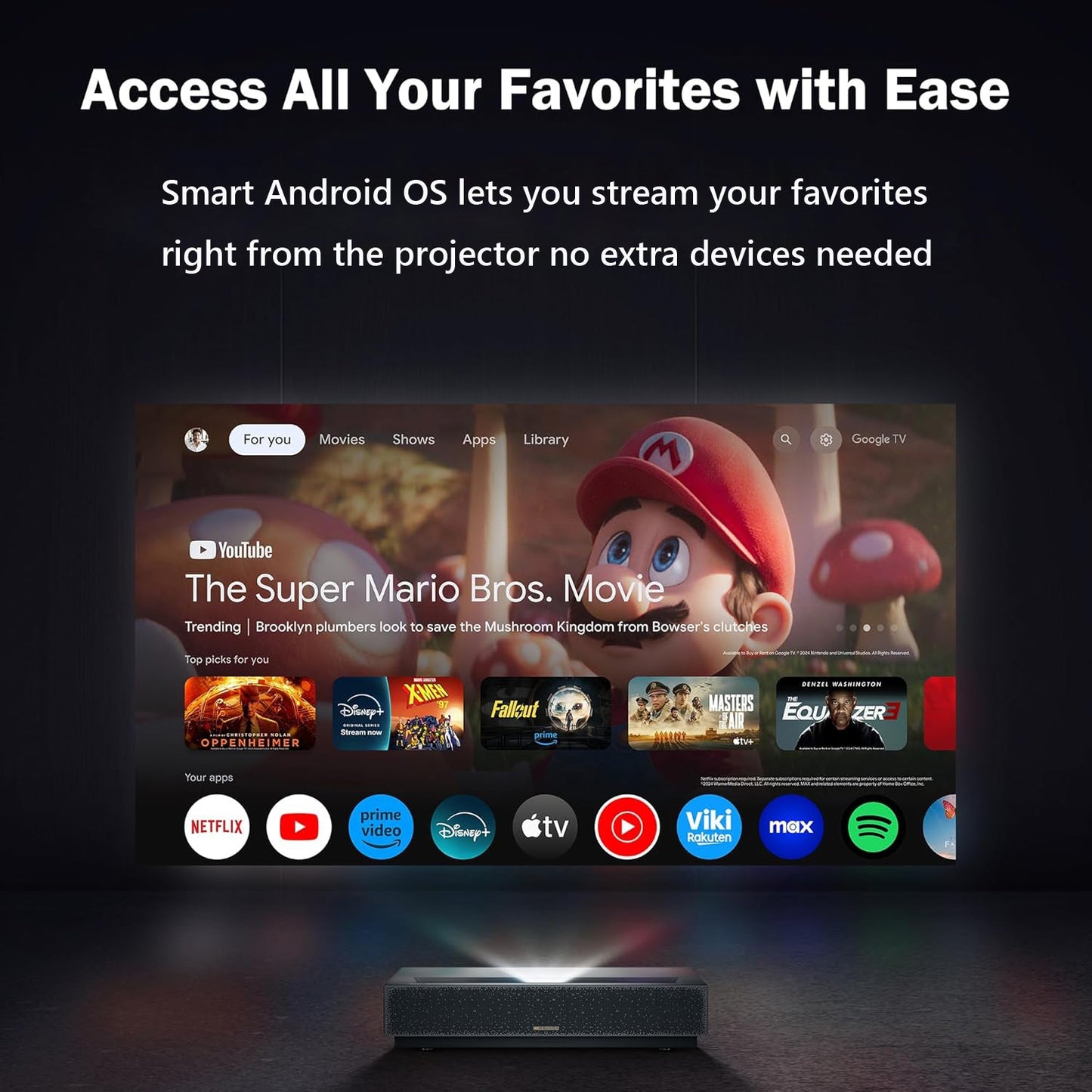 Full HD 1080P DLP Laser  Ultra Short Throw Projector